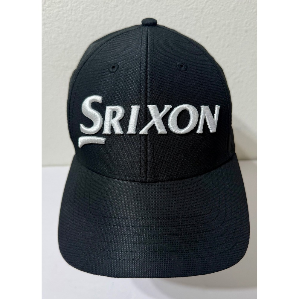 Srixon Cleveland Golf Dunlop Black Adjustable Perforated Performance Hat Cap